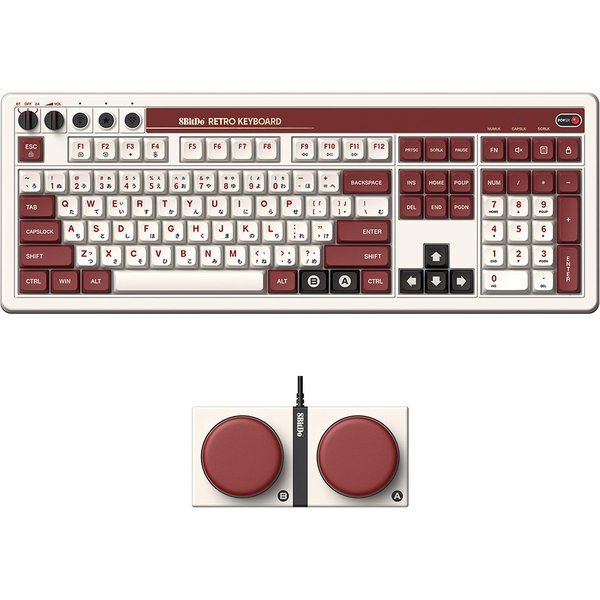 8BitDo Retro 108 Mechanical Keyboard Red