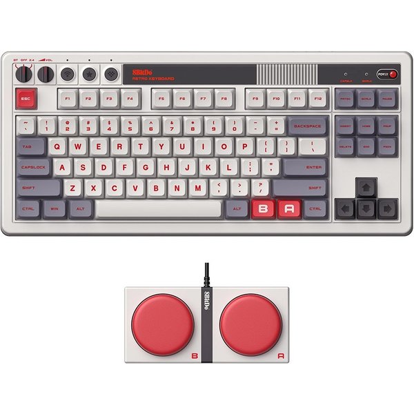 8BitDo N Edition Retro Mechanical Keyboard Grey White