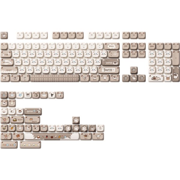 Akko Siamese Cat Keycap Set 142key