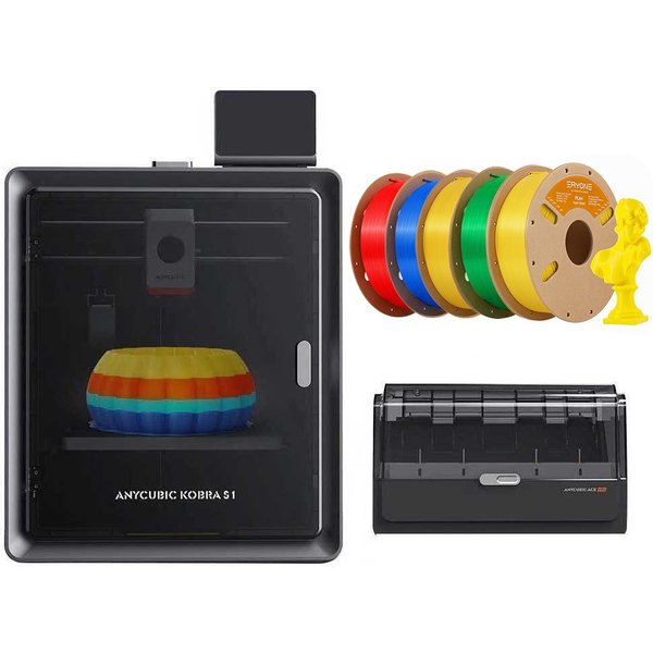 Anycubic Kobra S1 Combo 3D Printer 5kg HS PLA 5