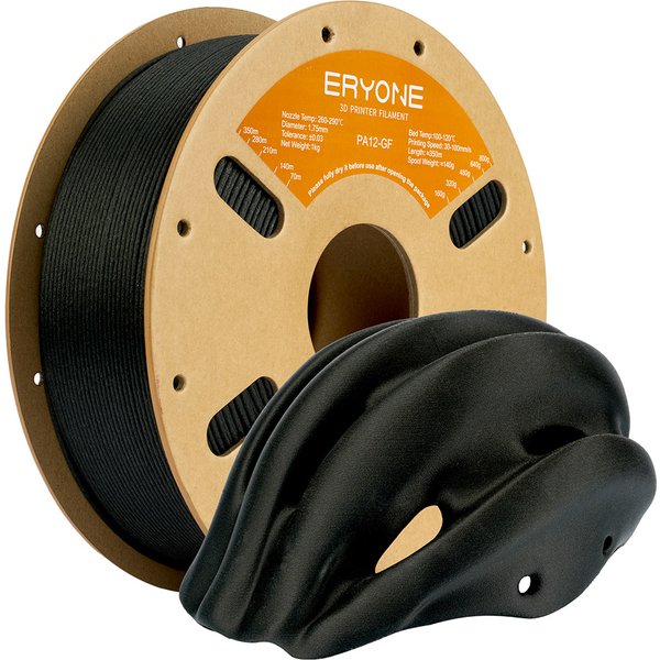 ERYONE PA12 Glass Fiber Filament 1kg Black