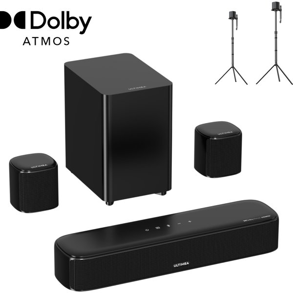 Ultimea Aura A50 Pro 51 Soundbar 1 Pair Steady 310 Speaker Stands