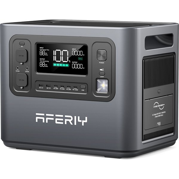AFERIY P210 Portable Power Station 2400W 2048Wh UK Plug Grey