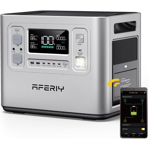 AFERIY P210 Portable Power Station 2400W 2048Wh UK Plug Silver