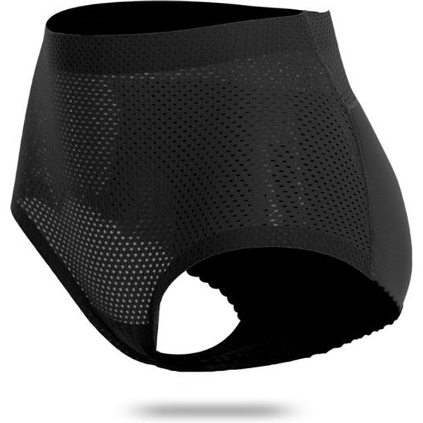 Bragas Sexis Con Relleno De Cintura Media Para Mujer, Bragas Acolchadas Para Realzar Los GlúTeos, Bragas Push Up De Cadera, Ropa Interior Sin Costuras Para GlúTeos XL Negro-image
