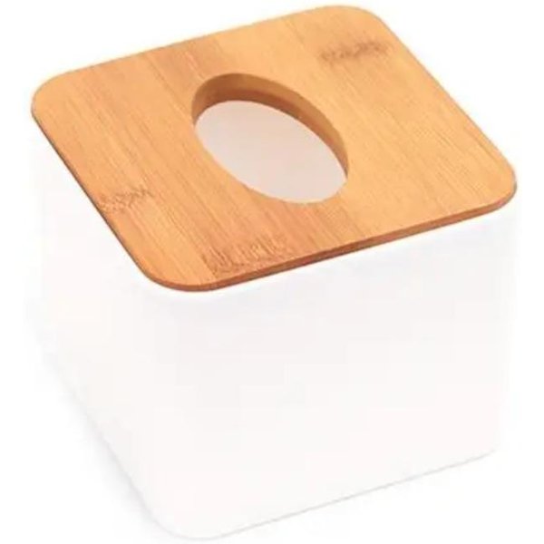Caja De PañUelos De Madera Redonda/Cuadrada Para Cocina Del Hogar, PortapañUelos, Organizador Para El Hogar, PortapañUelos, PortapañUelos, Caja De PañUelos Lugar Caja-image