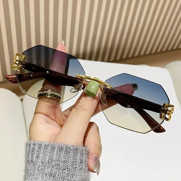 Gafas De Sol Cuadradas Frescas Para Mujer Y Hombre De DiseñAdor Elegantes Gafas De Sol Para El Sol Mujer Hombre Coloridas Punk Degradado Gafas De Sol Other Gray-image