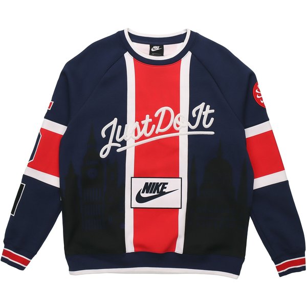 Sudadera Con Capucha Patchwork Nike City Edition Londres Hombre Tops Rojo Azul AR1993-410 M-image