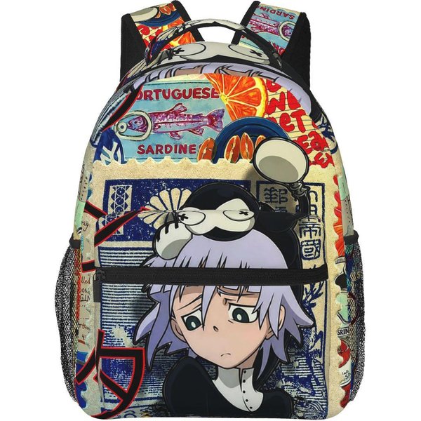 Soul Eater JapońSka Anime Plecaki ChłOpcy Dziewczynki Plecak Na KsiążKi Dzieci Szkolne Torby KreskóWkowe PodróżNy Plecak Torba Na Ramię DużA Pojemność One Size-image