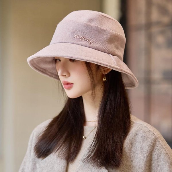 Wszechstronny Brytyjski Styl Pogrubiony Kapelusz Rybacki JapońSka Moda Casual Wiatroodporny CiepłY Kapelusz Podróż Na ZewnąTrz Kapelusz Typu Bucket Nowy One Size White-image