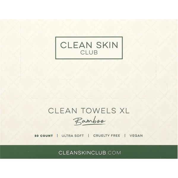 Clean Skin Club, Toalla Limpia Xl, Desechable, Bambú, 50 Hojas-image