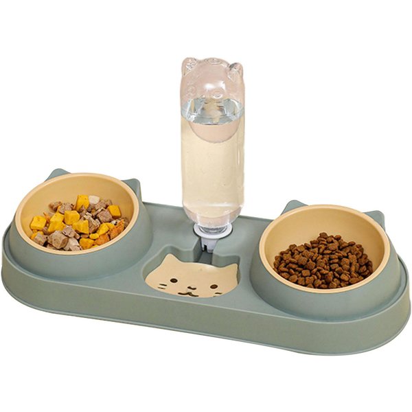 Cuencos Para Perros Y Gatos Con Base De Silicona Cuencos Dobles Para Gatos Comedero Para Mascotas Para Gatos, Perros Y Conejos-image