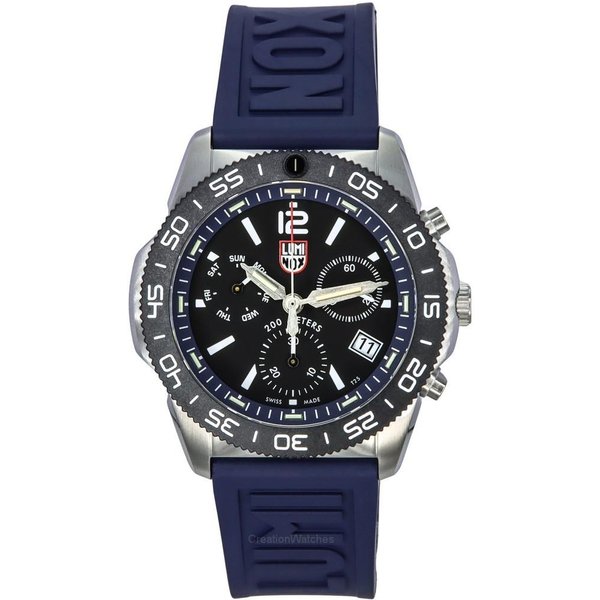 Reloj CronóGrafo Luminox Pacific Diver Para Hombre, Correa De Caucho, Esfera Negra, Cuarzo Suizo, XS.3143, 200 M-image