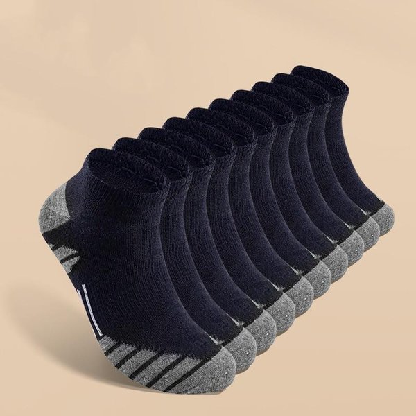 10 O 20 Pares De Calcetines Bajos Para Hombre Resistentes Al Olor Y Absorbentes Del Sudor, CóModos Y Transpirables Para Uso Diario Y Al Aire Libre 10 Pairs Azul Marino-image