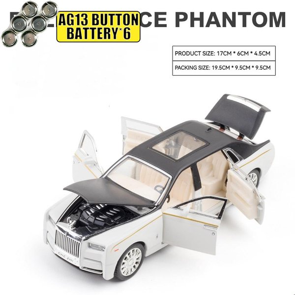 1:32 Rolls Royce Phantom Viii Luksusowy Sedan Metalowy Odlew Model Samochodu Dekoracja Domu I Komputera Ornamenty Na Biurko Prezent ŚWiąTeczny-image