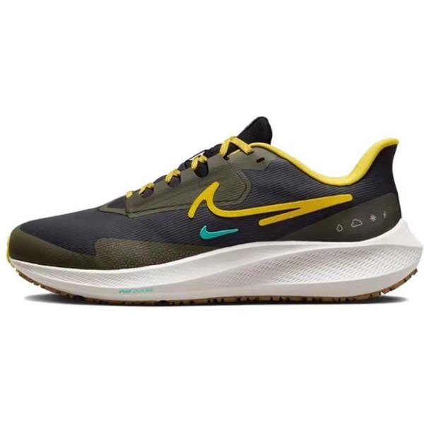 Zapatillas Nike Air Zoom Pegasus 39 Shield Negro Azufre VíVido Para Hombre Hueso Claro Beige Dorado FV8107-070 42.5-image