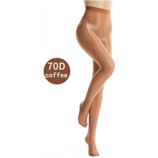 7 Kobiecych KryjąCych Rajstop ModelująCych BłYszcząCe Olejowe PołYskująCe Do Pole Dance Jogi TańCa Aerobiku Odblaskowe PońCzochy Seksowne Rajstopy 1XL Brown-image