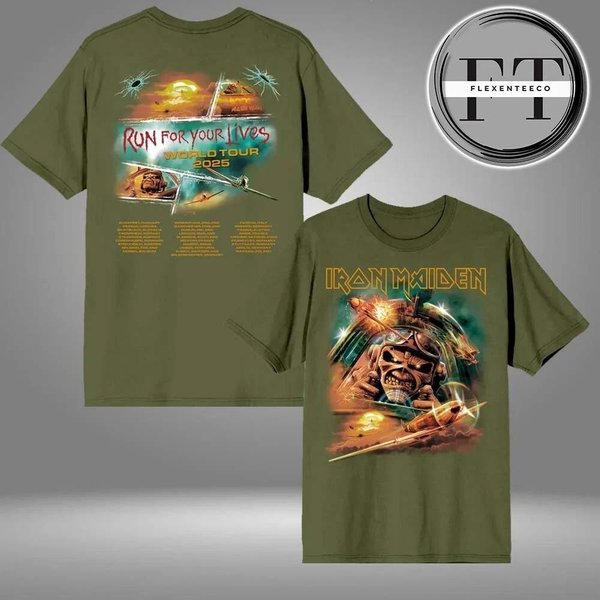¡ExtraÑO! Iron Maiden Aces High Gira 2025 Camiseta Unisex De Doble Cara Todas Las Tallas S-4XL Camiseta Unisex XXL-image