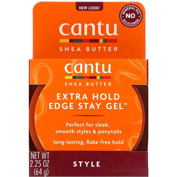 Cantu, Manteca De Karité Para Cabello Natural, Gel Extra FijacióN Para Bordes, 2.25 Oz (64G)-image