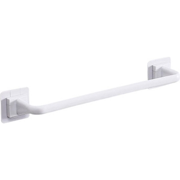 Barra De Toalla, Toalla De BañO, Colgador De Ropa, Soporte De Toallero De Montaje En Pared Sin Clavos Para BañO Y Cocina Long Blanco-image