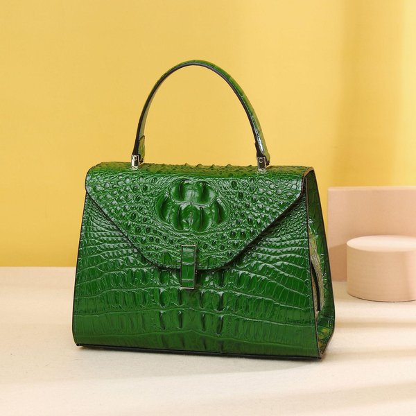 Damska Torebka Valle Ze Wzorem KośCi Krokodyla, Klasyczne ZamknięCie Na Klapkę, Modna Damska Torba, Jednoramienna Torba Crossbody Czerwony-image