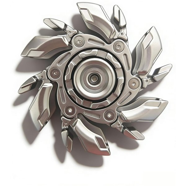 Mechaniczny OdkształCalny Metalowy Fidget Spinner, Premium Stop EDC RęCzny Spinner, PłYnnie KręCąCy Antystresowy ŻYroskop Na Palce Zabawka Dla DorosłYch Srebro-image
