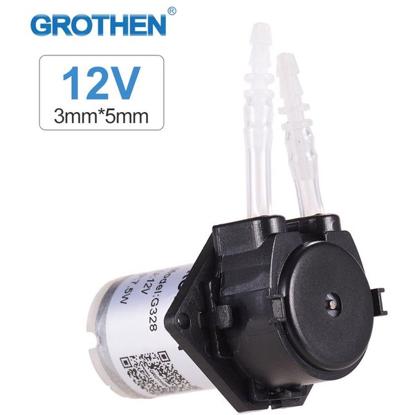 Grothen DC 12V Pompa DozująCa Pompa Perystaltyczna Mini Woda PłYnna Perystaltyczna Pompa DozująCa Pompa DozująCa Pompa GłOwicy 3Mmx5Mm-image