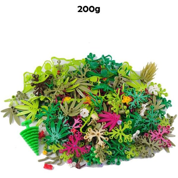 MOC RośLiny Akcesoria Klocki Trawa Drzewo Liść Kwiat Krzew DżUngla Klocki Budowlane Dom Miasto Ulica Puzzle Dla Dzieci Zabawki Do SkłAdania Green-image