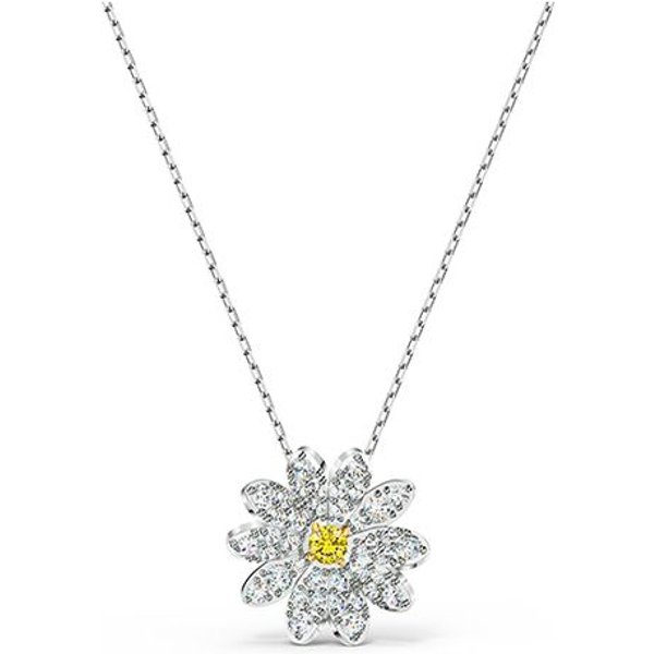 Collar De Cristal Flor Eterna Swarovski Para Mujer Amarillo 5512662 Box+Shopping Bag (Random Color) White-image