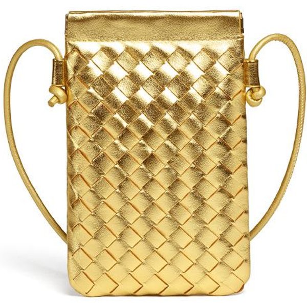 Bolso De Moda Mini Para TeléFono MóVil, Bolso Tejido A Mano, Simple, Moderno, VersáTil, Retro, PequeñO, Bolso De Mujer Bandolera De Un Solo Hombro Beige-image