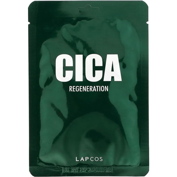 Lapcos, Cica Beauty Sheet Mask, Regeneration, 1 Sheet, 30Ml (1.01 Fl Oz) Black-image