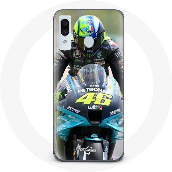 Coque Pour Samsung Galaxy A30 Valentino Rossi Pilote De Course Moto 46-image