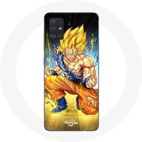 Funda Samsung Galaxy A51 Son Goku Dragon Ball Cuerpo Enfadado-image