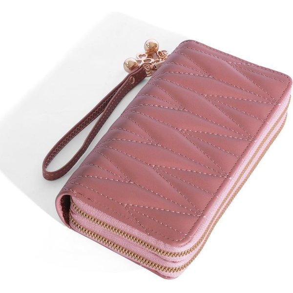 Billetera Larga Con Borlas Para Mujer, Billetera, Tarjetero, Doble Cremallera, Clutch De Cuero Pu, Billetera De Lujo Y Bolso Para TeléFono-image