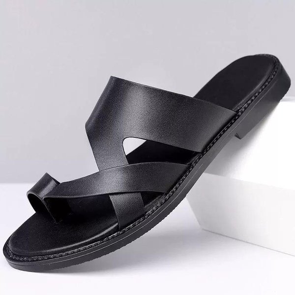 MęSkie PłAskie Kapcie Nowe Outdoorowe OddychająCe Codzienne MięKka Podeszwa Buty PlażOwe Lekkie Komfortowe Modne AntypośLizgowe MęSkie SandałY 42-image