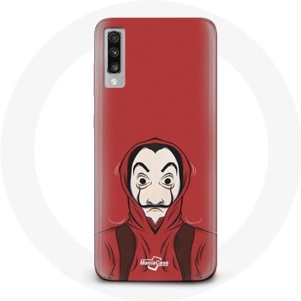 Funda - La Casa De Papel - Samsung Galaxy A70 - Flexible - MáScara De Dalí - Rojo-image