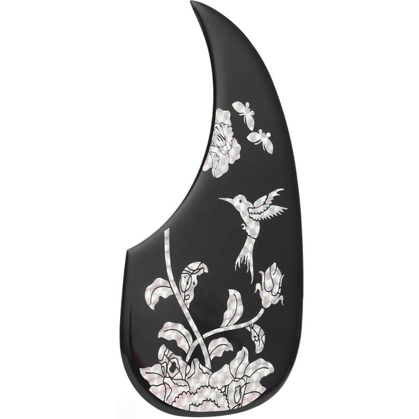 Pickguard Gitarowy Precyzyjnie WycięTy PięKny WzóR Dekoracyjny Samoprzylepny PłYta Ochronna Do Gitary Akustycznej White-image