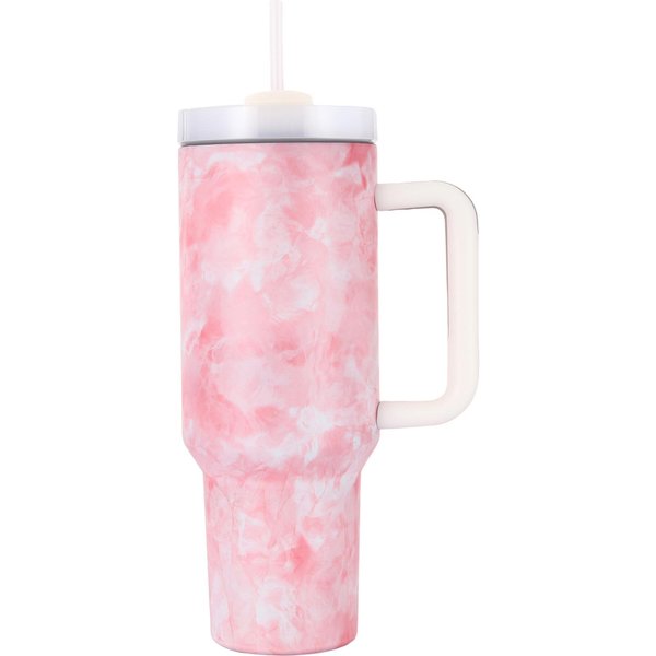Taza De Coche Con Pajita Taza Tirano De Hielo Taza TéRmica De Coche Asa Proceso De Transferencia De Pintura Acero Duradero Duradero ÚTil ÚTil 40Oz-image