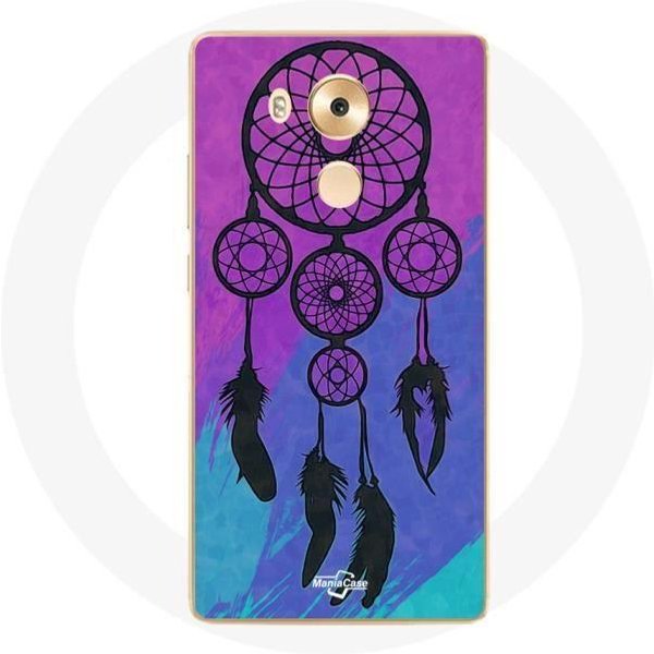 Funda Para Huawei Mate 8 AtrapasueñOs Negro Fondo Azul Y Morado-image