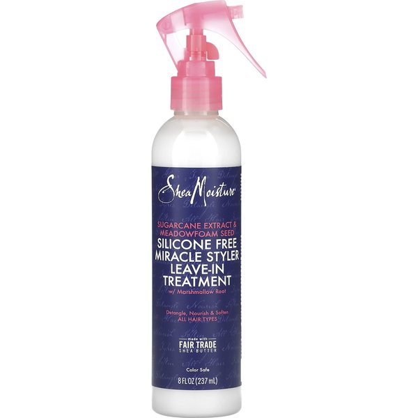 Sheamoisture, Tratamiento Milagroso Sin Silicona Sin Aclarado, Extracto De CañA De AzúCar Y Semilla De Limnanthes Alba, 8 Fl Oz (237Ml) Pink-image