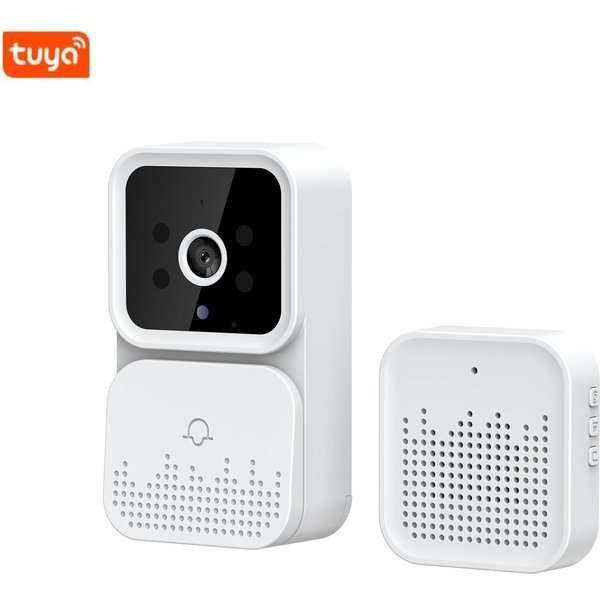 Tuya Inteligentny Dzwonek Wideo Bezprzewodowa Kamera HD Wykrywanie Ruchu PIR Alarm Na Podczerwień Dzwonek Do Drzwi AntywłAmaniowych Wi-Fi Domofon Do Mieszkania Domowego-image