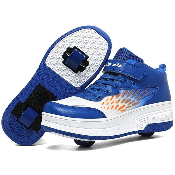 Runaway Shoes - Patines De Ruedas Luminosos Para NiñOs Con Ruedas Dobles ExtraíBles Y Carga Oculta, Con Luces 36-image