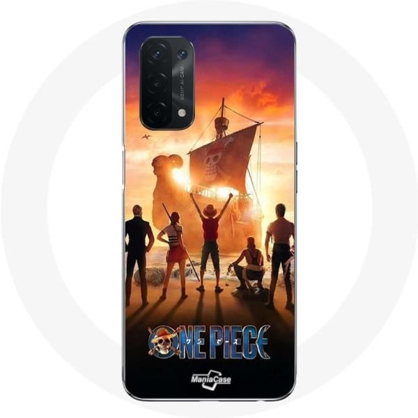 Funda Para Oppo A74 5G - Maniacase - PóSter De One Piece Tripulaciones Arte - Flexible - Blanco - Mixto-image