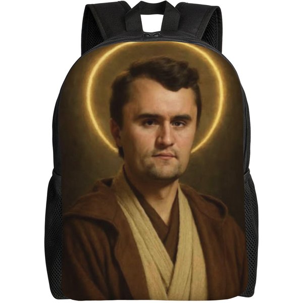 Plecak Charlie Kirk Unisex Poliestrowy Plecaki Uniwersyteckie DużE Codzienne Plecaki Szkolne Rucksack (As The Picture,As Picture) Black-image