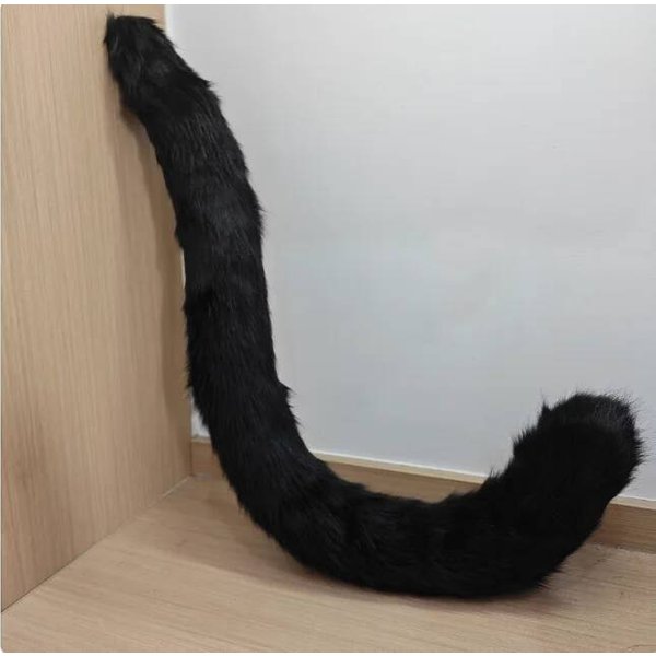 Nowa Praca RęCzna Uszy Tygrysa Pantery Lwa Czarnej Pantery Opaska Na WłOsy Nakrycie GłOwy Ogon Wykonane Na ZamóWienie Akcesoria Do Kostiumu Cosplay One Size White-image