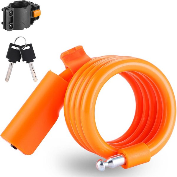 Candado De Seguridad PortáTil Para Bicicleta Candado De Cable De Acero Antirrobo Candado De Elasticidad Bicicleta De Carretera Candado De Cable De Acero-image