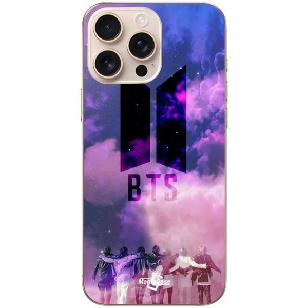 Coque Iphone 16 Pro Bts Groupe Musique De Kpop Logo Maniacase-image