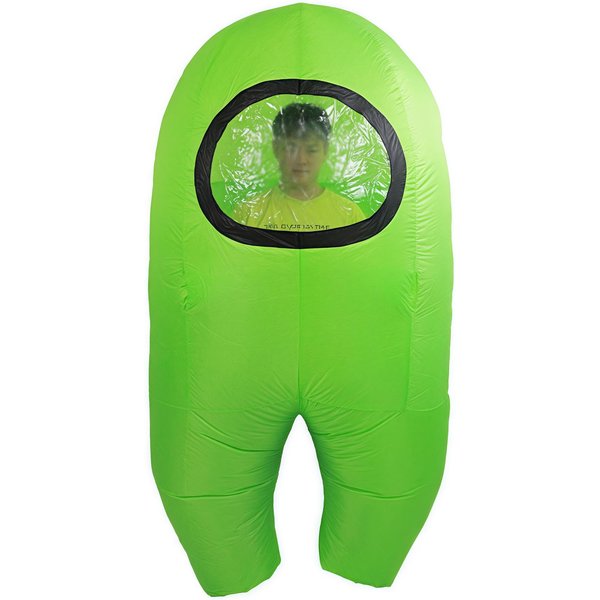 Disfraz Inflable De Hombre Lobo Among Us Para Fiesta Y Juego De Rol Child 120-150Cm Green-image