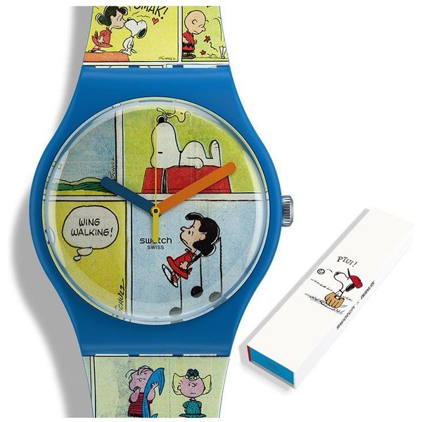 Reloj Swatch Unisex Con Movimiento De Cuarzo, Resistente Al Agua 30 Metros, Esfera Floral De 41 Mm, Caja De PláStico, Correa De Silicona, Relojes Unisex SO29Z108 Regular Watch Box,Multicolor Watch Dial SO29Z108 Gray-image