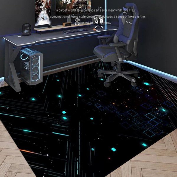 Cyberpunkowy Dywanik Pod KrzesłO Gamingowe AntypośLizgowy Odporny Na Zabrudzenia Dywanik Do Pokoju Gier Dywan Do Salonu I Sypialni WystróJ Domu 50X80Cm 20X31Inch-image